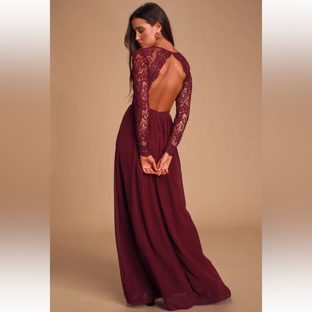 Awaken My Love Burgundy Long Sleeve Lace Maxi Dress
Lulus
